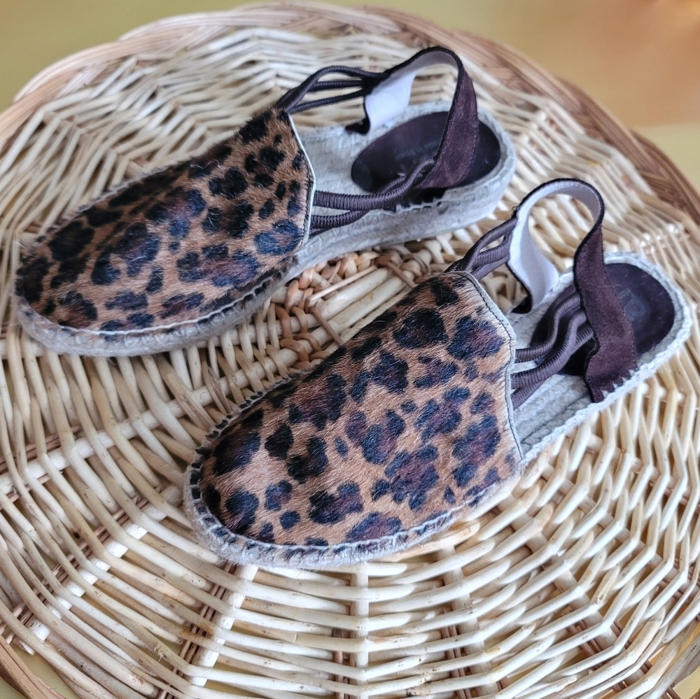Picon Leopard Leather Espadrilles sandals